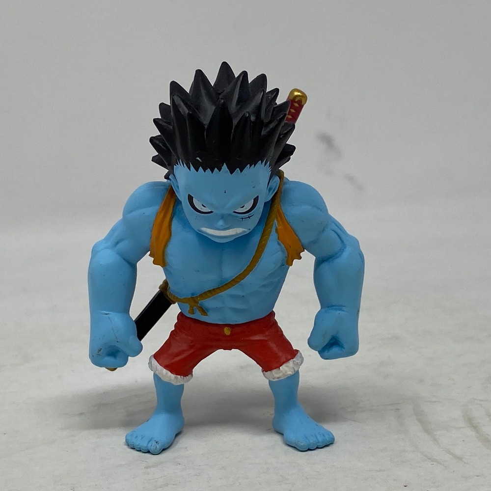 One Piece Nightmare Luffy Mini Figure Banpresto Thriller Bark Blue Anime Toy